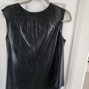 Jones New York Peplum Leather Blouse
